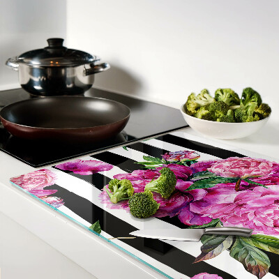 Tabla para cortar Flores de peonía en tiras