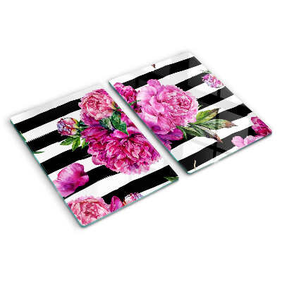 Tabla para cortar Flores de peonía en tiras