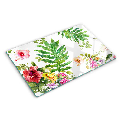 Tabla de cortar Patrón floral con hojas