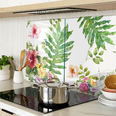 Tabla de cortar Patrón floral con hojas