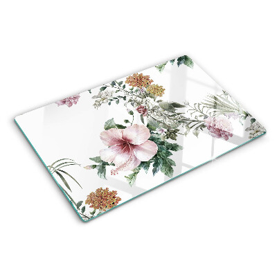 Tabla de cocina Patrón floral con hibisco