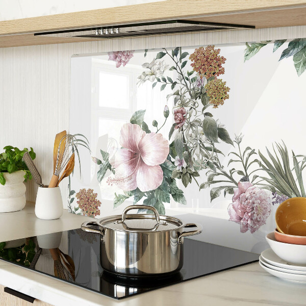 Tabla de cocina Patrón floral con hibisco