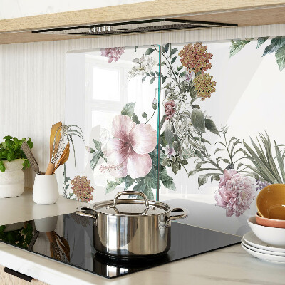 Tabla de cocina Patrón floral con hibisco