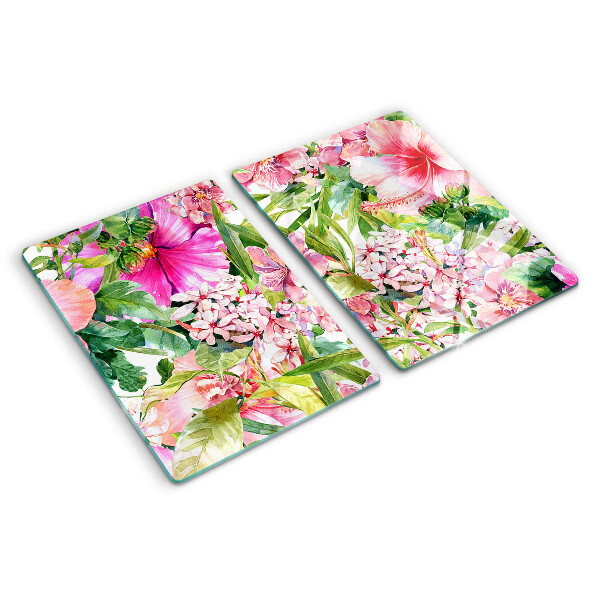 Tabla para cortar Patrón floral tropical