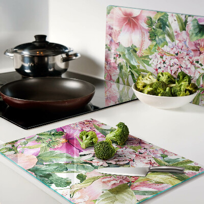 Tabla para cortar Patrón floral tropical