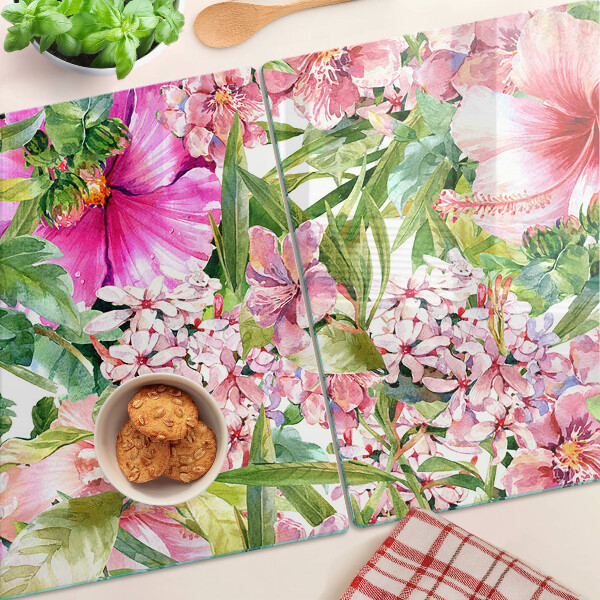 Tabla para cortar Patrón floral tropical
