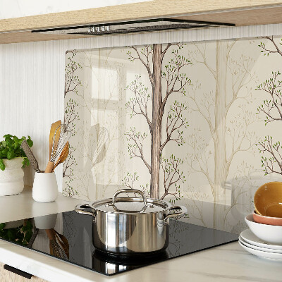 Tabla para cortar Patrón de ramas de árboles con hojas