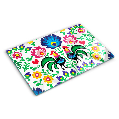 Tabla de cortar Motivo popular con gallos