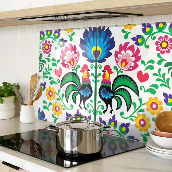 Tabla de cortar Motivo popular con gallos