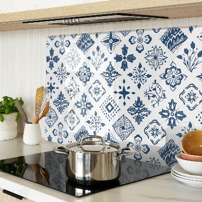 Szklana deska kuchenna Motyw kwiatowy w stylu folkowym