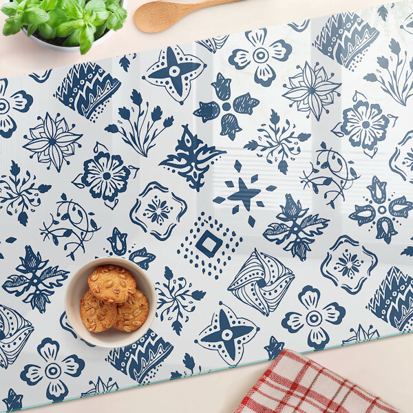Tabla de cocina Motivo floral en estilo folklórico