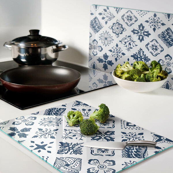 Tabla de cocina Motivo floral en estilo folklórico