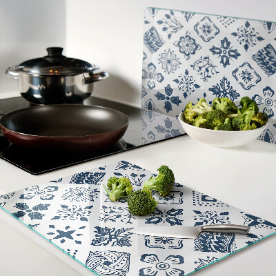 Tabla de cocina Motivo floral en estilo folklórico