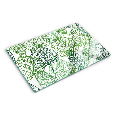 Tabla de cocina Hojas en diferentes tonos de verde.