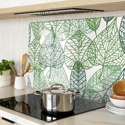 Tabla de cocina Hojas en diferentes tonos de verde.