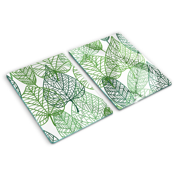 Tabla de cocina Hojas en diferentes tonos de verde.