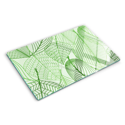 Tabla de cortar Hojas en tonos verdes