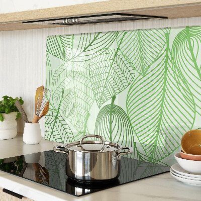 Szklana deska do krojenia Liście w odcieniach zieleni