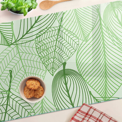 Tabla de cortar Hojas en tonos verdes