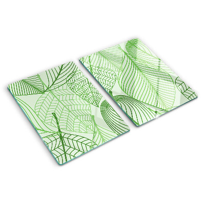 Tabla de cortar Hojas en tonos verdes