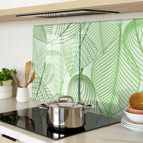 Tabla de cortar Hojas en tonos verdes