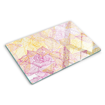 Tabla de cocina Patrón floral en colores pastel