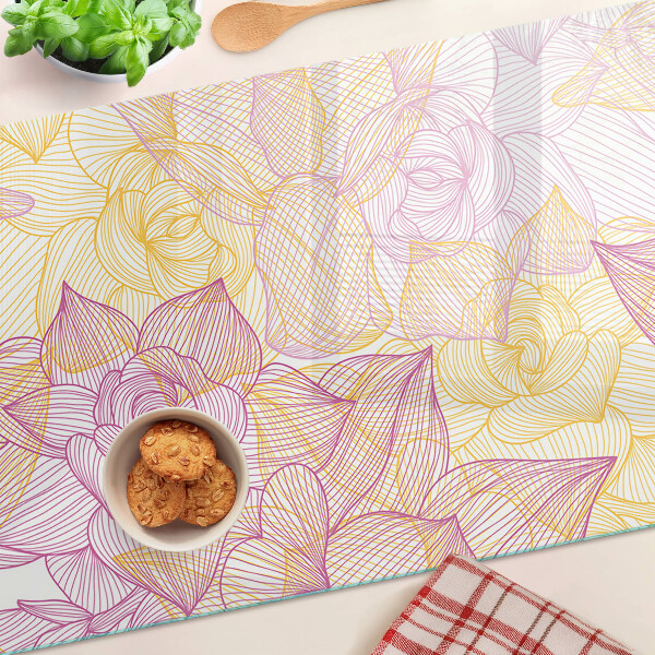 Tabla de cocina Patrón floral en colores pastel