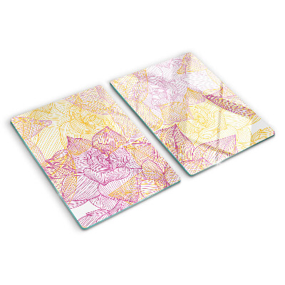 Tabla de cocina Patrón floral en colores pastel
