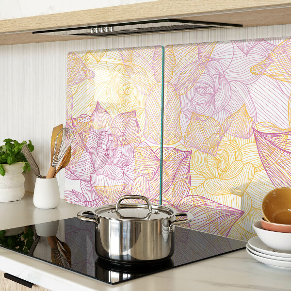 Tabla de cocina Patrón floral en colores pastel