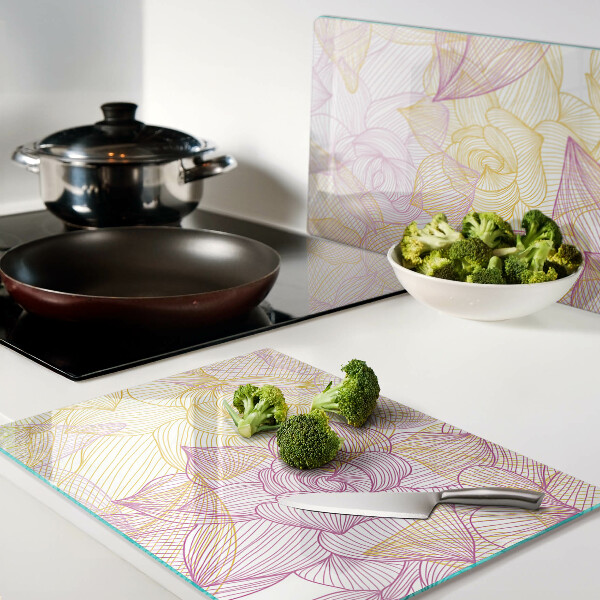 Tabla de cocina Patrón floral en colores pastel