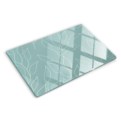 Tabla para cortar Hojas en el fondo