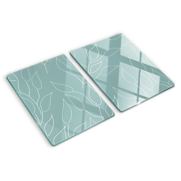 Tabla para cortar Hojas en el fondo