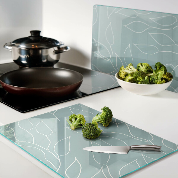 Tabla para cortar Hojas en el fondo