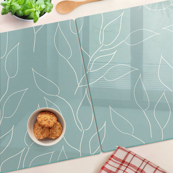 Tabla para cortar Hojas en el fondo