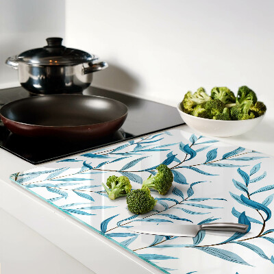 Tabla de cortar Hojas en tonos azules