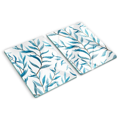 Tabla de cortar Hojas en tonos azules