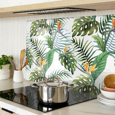 Tabla de cocina Hojas y flores tropicales