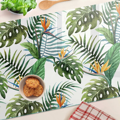 Tabla de cocina Hojas y flores tropicales