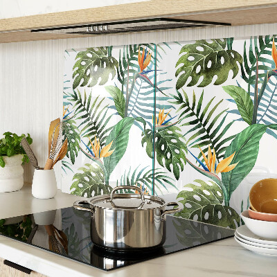 Tabla de cocina Hojas y flores tropicales