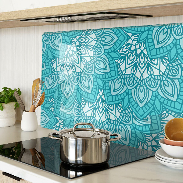 Tabla de cocina Patrón de mandala en tonos azules