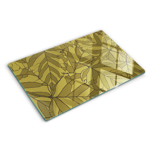 Tabla para cortar Hojas en tonos dorados