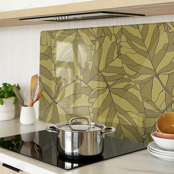 Tabla para cortar Hojas en tonos dorados