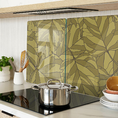 Tabla para cortar Hojas en tonos dorados