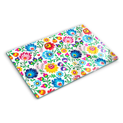 Tabla de cortar de cristal Patrón floral popular