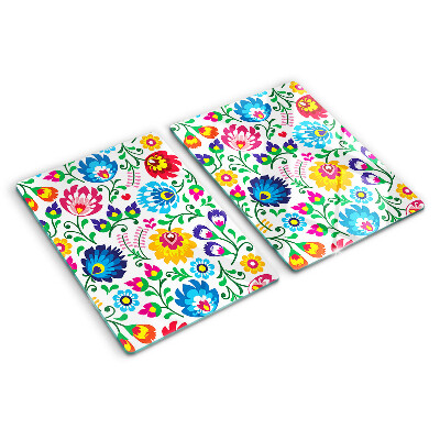 Tabla de cortar de cristal Patrón floral popular