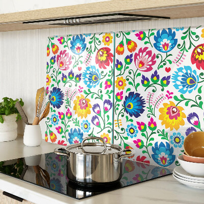 Tabla de cortar de cristal Patrón floral popular