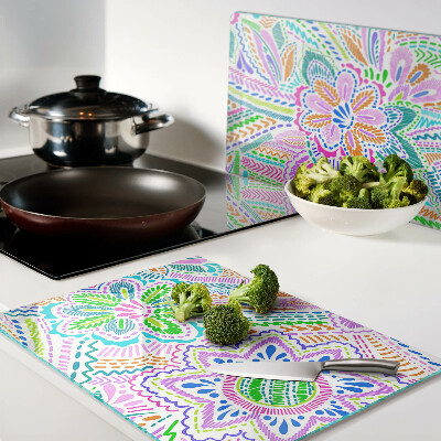 Tabla de cortar Estampado floral en estilo boho