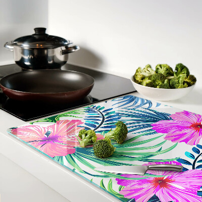 Tabla de cocina Motivo floral tropical