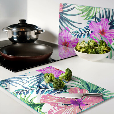 Tabla de cocina Motivo floral tropical