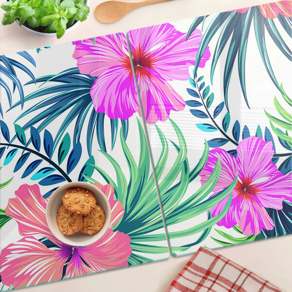 Tabla de cocina Motivo floral tropical